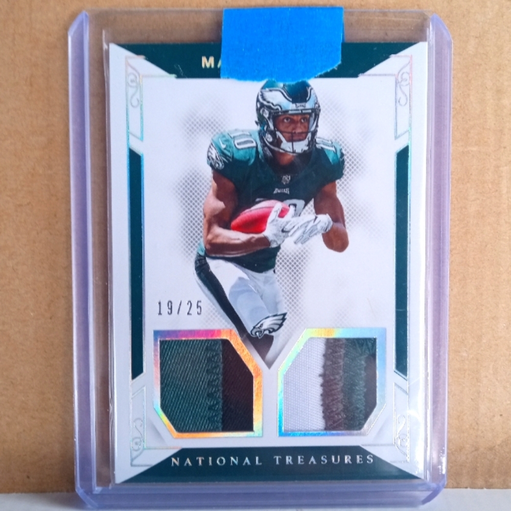 🏈🏆Mack Hollins "National Treasures - Dual  Patch 19/25 Insert" Card🏆🏈